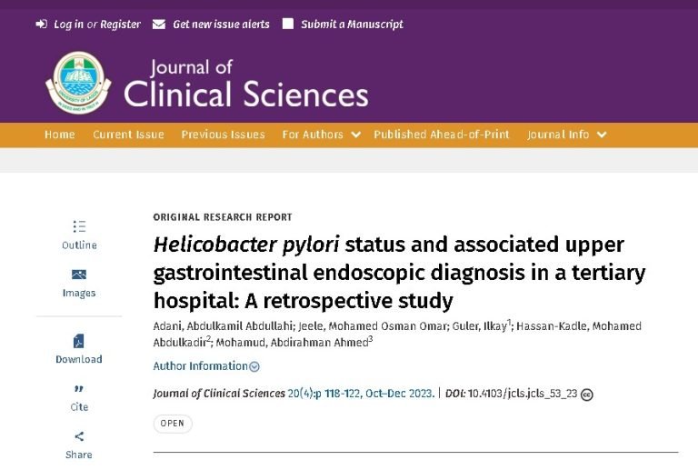 Helicobacter pylori status and associated uppergastrointestinal endoscopic diagnosis in a tertiaryhospital: A retrospective study